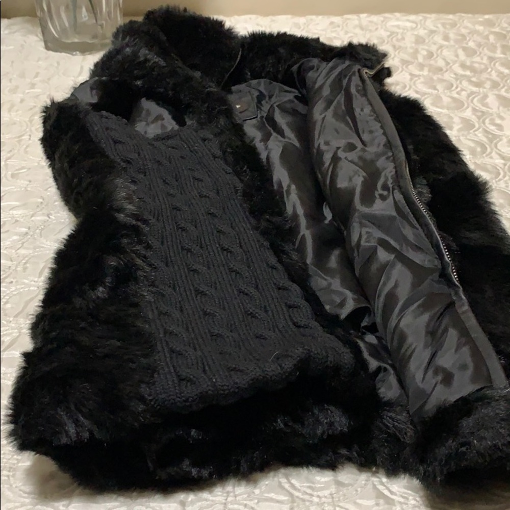 Cavalini sleeveless fur jacket.